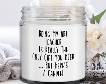 Vela del profesor de arte, regalos del profesor de arte, regalo de Navidad del profesor de arte, regalos divertidos del profesor de arte, regalo de agradecimiento: ser mi profesor de arte