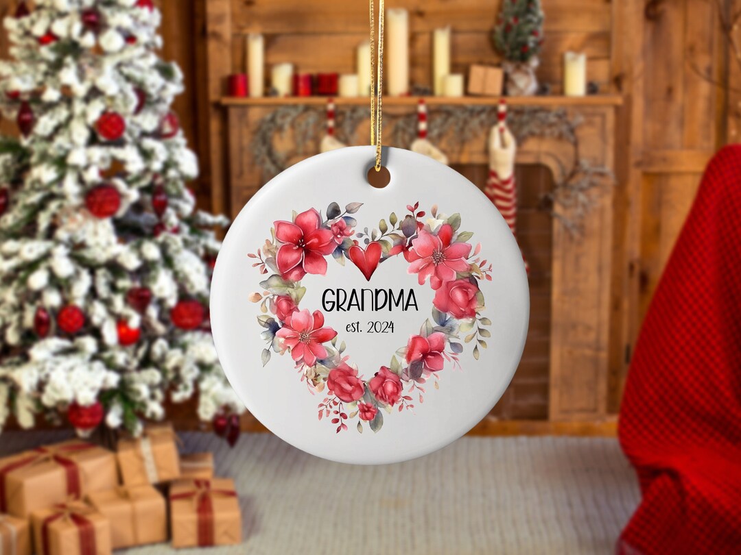Grandma Ornament 2024 Grandma Est 2024 Gift Grandma's Etsy