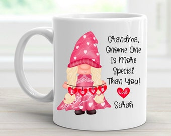 Personalized Grandma Mug, Grandma Gifts from Granddaughter, Gnome Coffee Mug, Grandma Gifts from Grandchildren, Custom Grandma Gift Idea