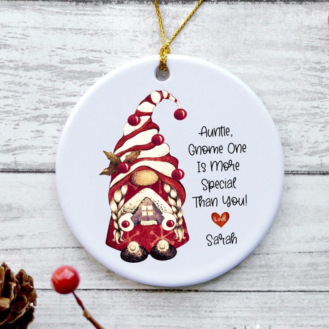 Personalized Auntie Gifts, Auntie Gnome Ornament, Auntie Christmas Auntie Christmas Gifts