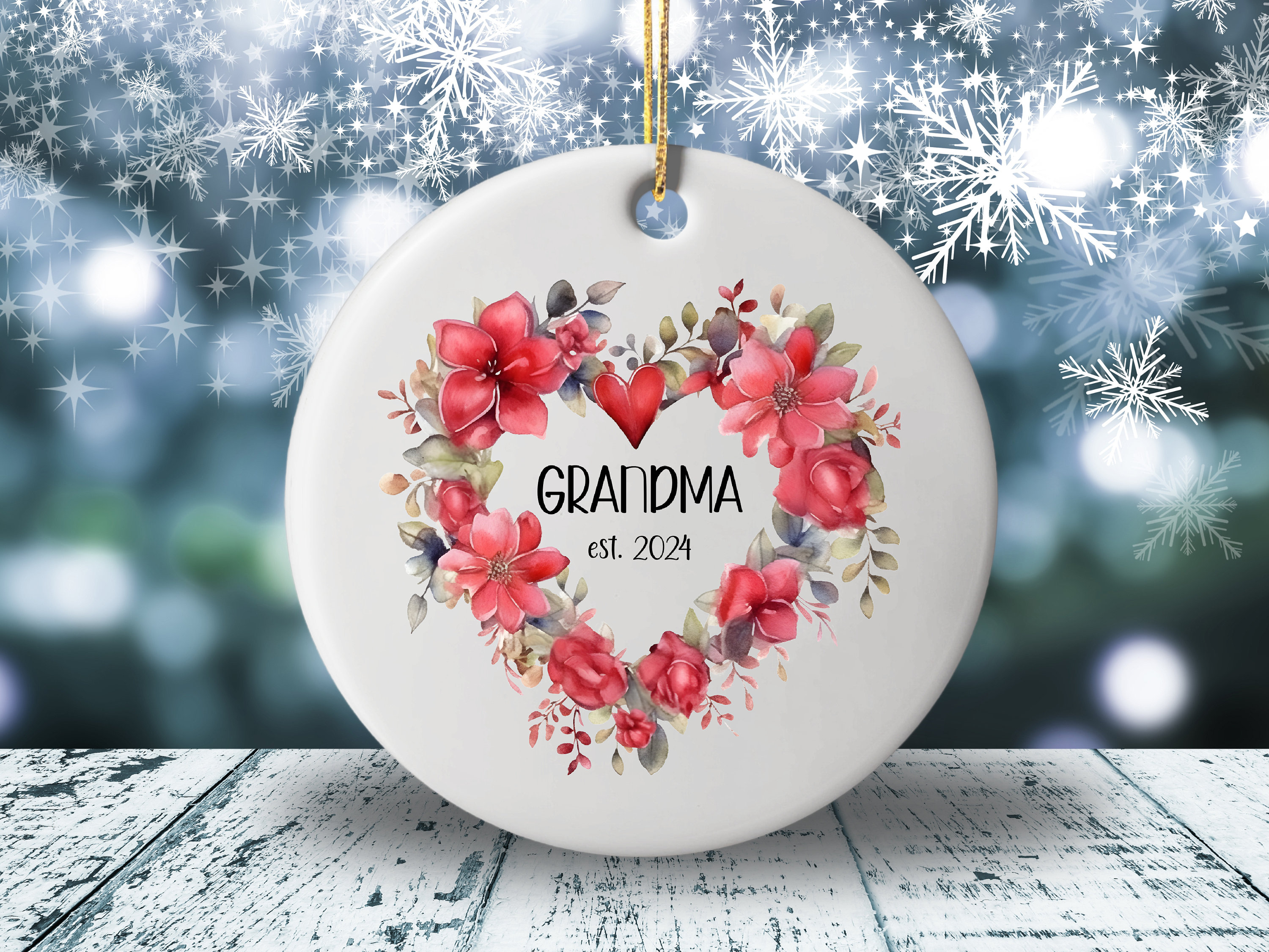 Grandma Ornament 2024 Grandma Est 2024 Gift Grandma's Etsy