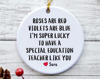 SPed Teacher Ornament, Gifts for Special Education Teacher, SPed Teacher Christmas Gift - Lucky To Have A Special Education Teacher Like You