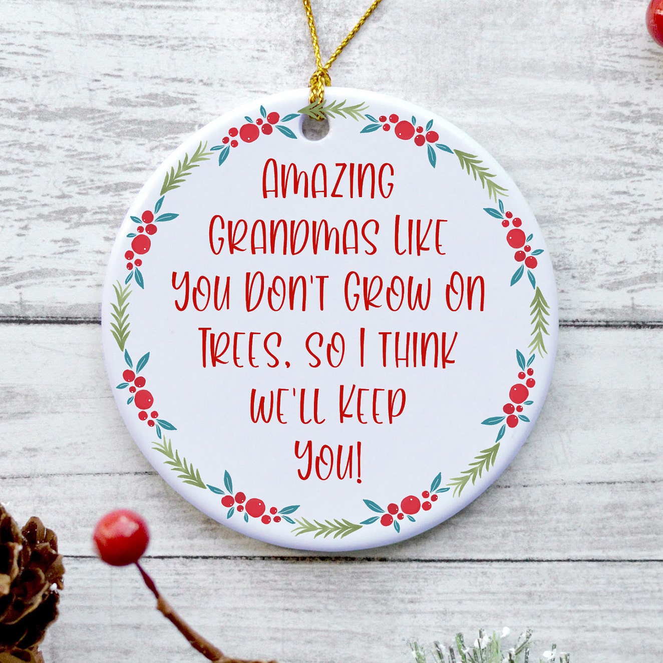 We Take After Our Grandma Personalized Funny Grandkids Ornament, Christmas  Gift For Grandma - Limotees