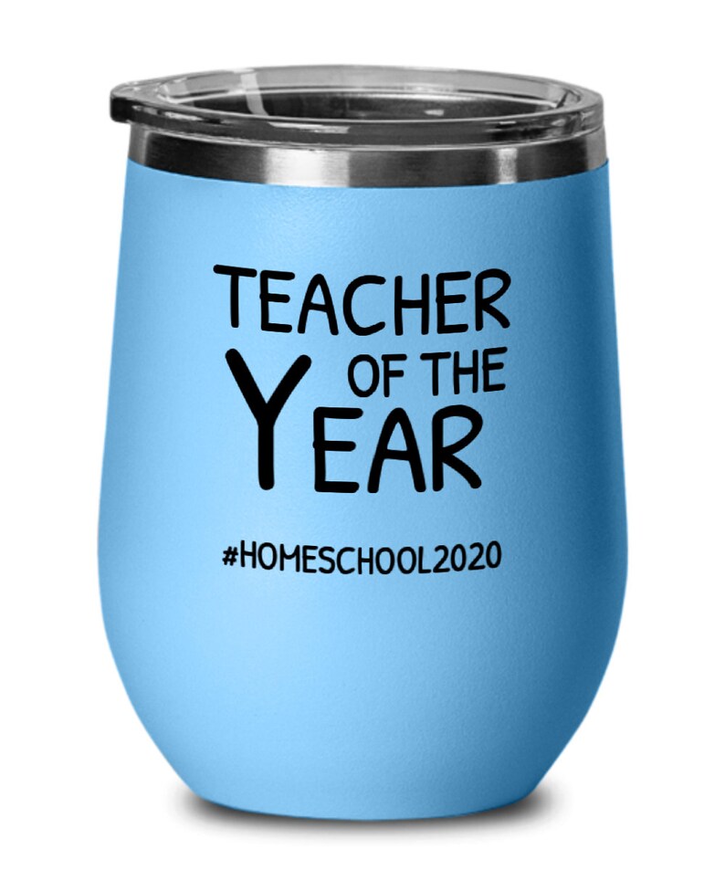Best Homeschool Teacher Wine Glass Teacher of the Year | Etsy