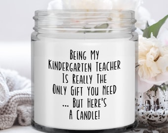 Kindergarten Teacher Candle, Gifts for Kindergarten Teacher, Kindergarten Teacher Christmas, Funny Kindergarten - Being My Kindergarten