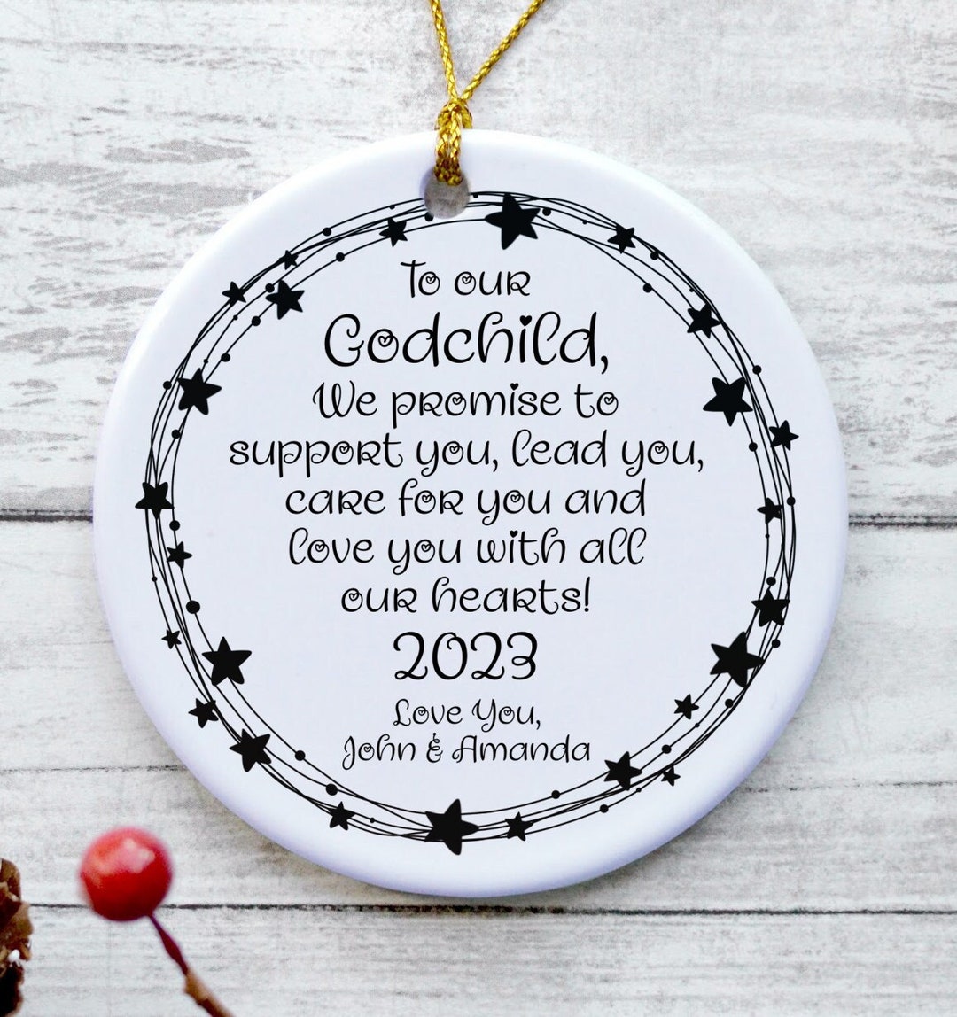 Personalized Godchild Ornament 2023, Godchild Gifts for Baby Girl