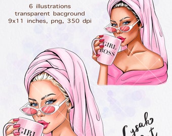 DIGITAL DOWNLOAD girl Clipart, Cute Girl PNG, Digital Download, Cartoon Graphics, Nursery Print, Scrapbooking