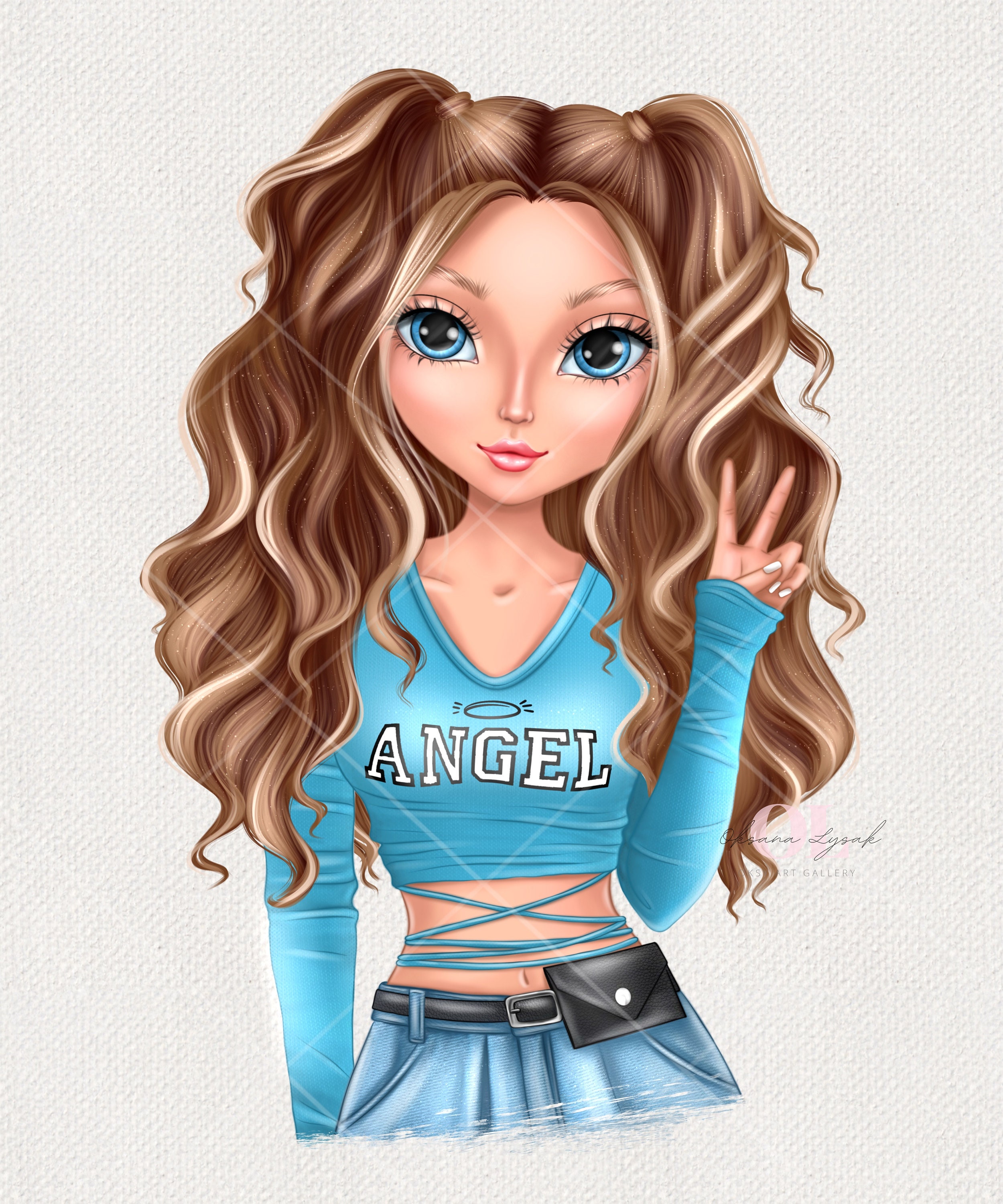 DIGITAL DOWNLOAD Girl Clipart Cute Girl PNG Digital Cute Etsy