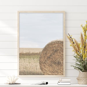Hay Field Print Rustic Art Farm Poster Farmhouse Wall Art Farm House Decor Farmhouse Printable Country Decor Harvest Print Rustic Wall Art