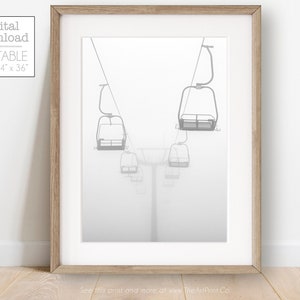Printable Ski Art, Winter Wall Decor, Skiing Prints, Ski Prints, Modern Ski Photography, Ski Wall Art, Ski Photo, Ski Poster