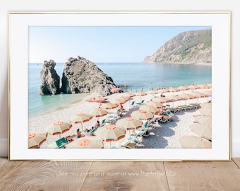 Summer Beach Print, Aerial Beach View, Beach Umbrella Photo, Italian Beach Print, Beach Wall Art, Italy Beach Photo, Digital Download