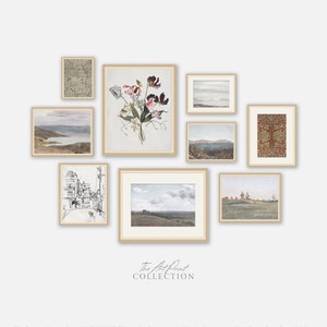 Vintage Gallery Wall Art Set: Antique Prints Decor (Digital Download)