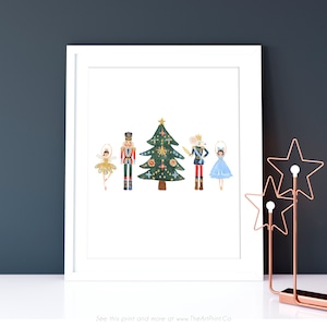 Nutcracker Ballet Christmas Print: Vintage Holiday Wall Art (Digital Download)
