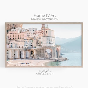 Frame TV Art, Italy Beach Art, Amalfi Coast, Beach Decor, Italy Photography, Digital Download for Samsung Frame TV