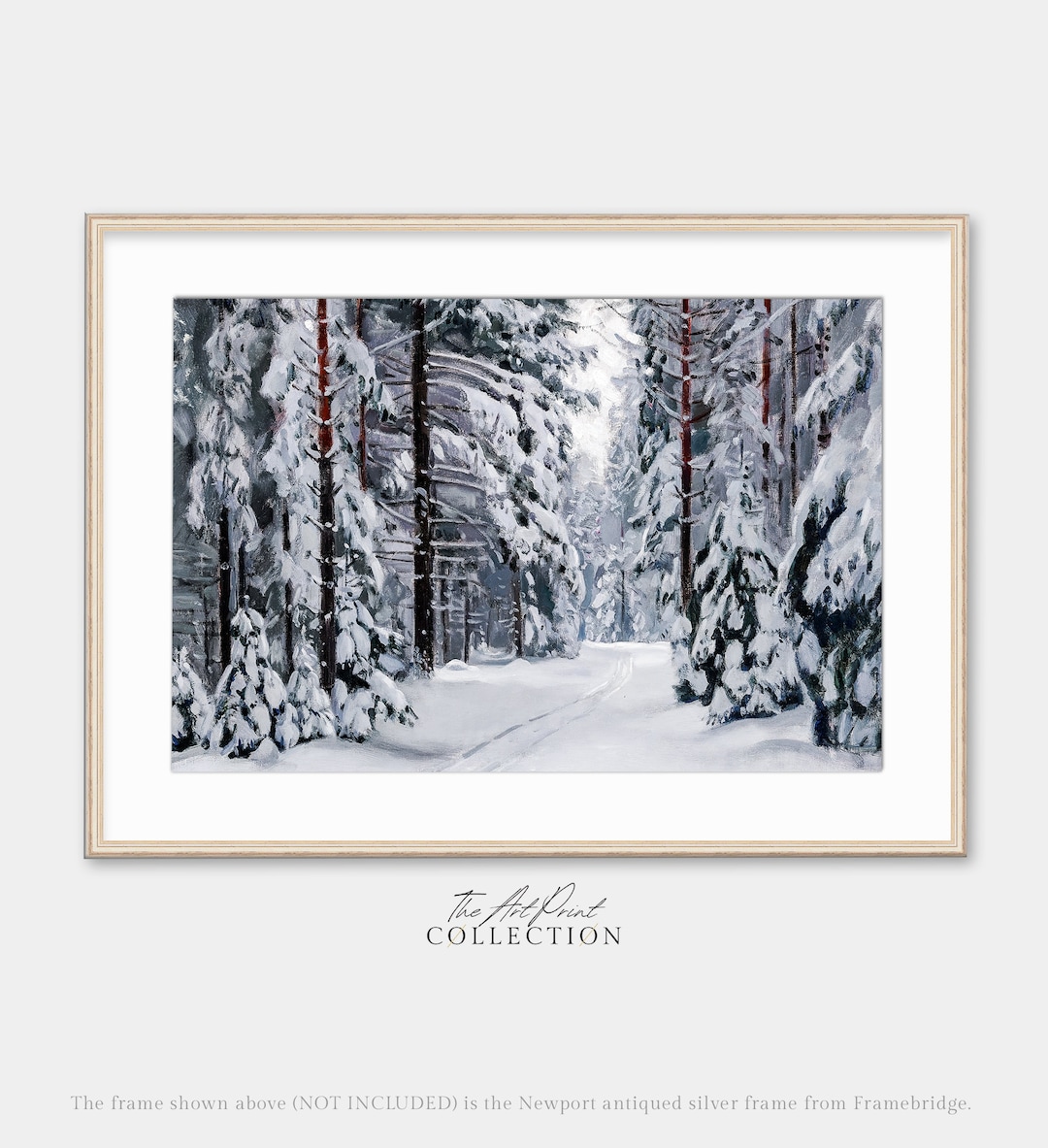 Winter Landscape Printable Wall Art, Christmas Print, Winter Forest ...