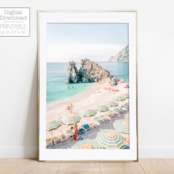 Italy Beach Photo, Beach Prints, Beach Wall Art, Italian Beach Photography, Capri Print, Printable Wall Art, Digital Prints