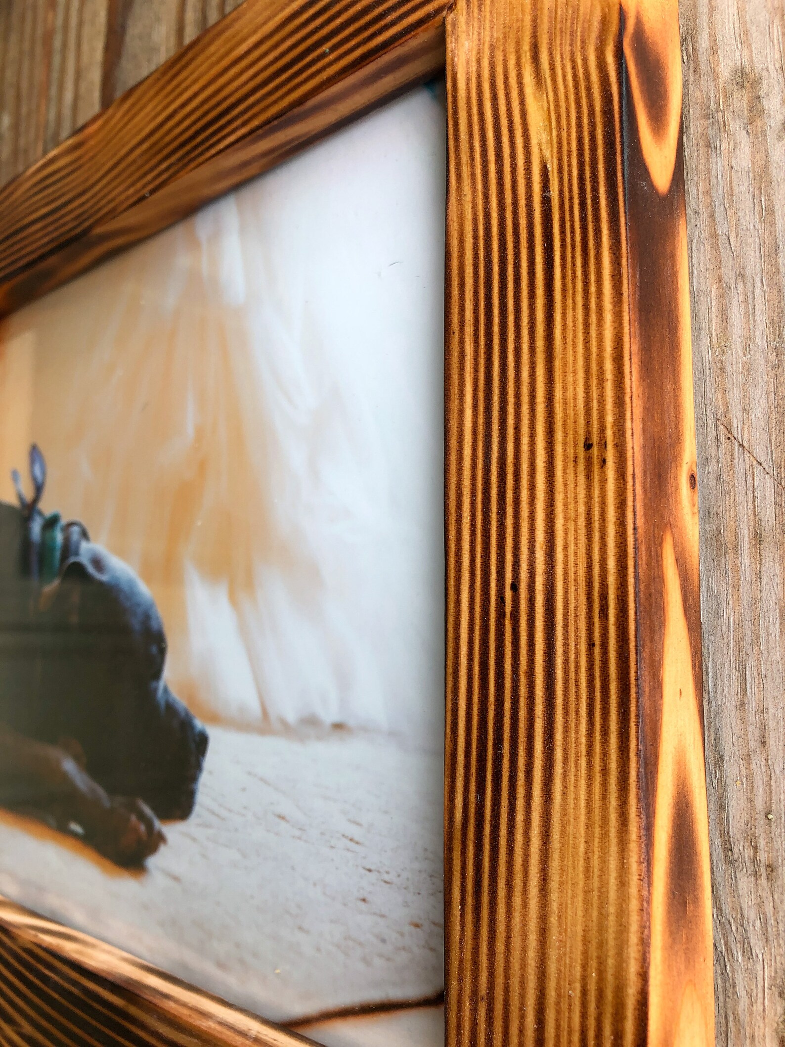 Burnt Pine Picture Frame Etsy