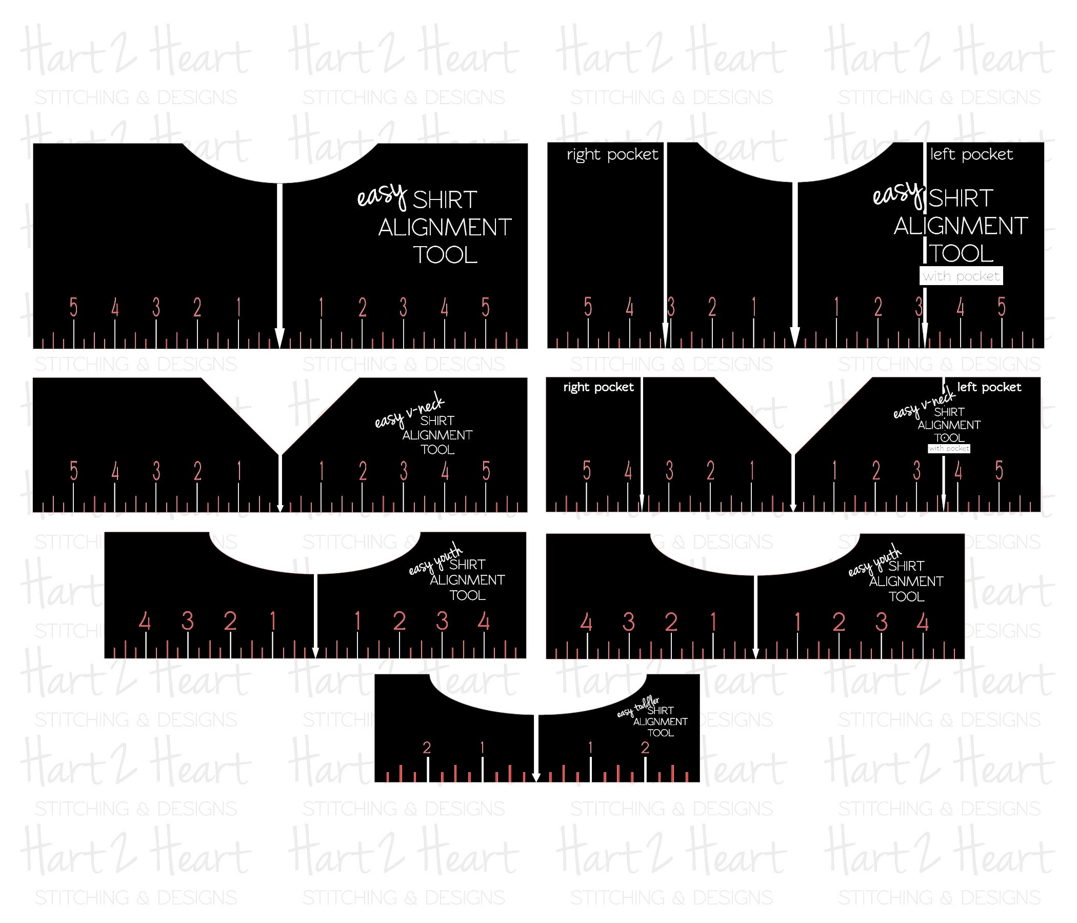Download T Shirt Alignment Guide Bundle Pack Digital Download Etsy