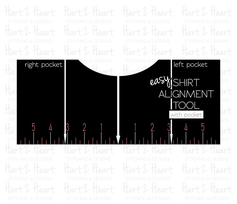 Download T-Shirt Alignment Guide with Pocket Digital Download | Etsy