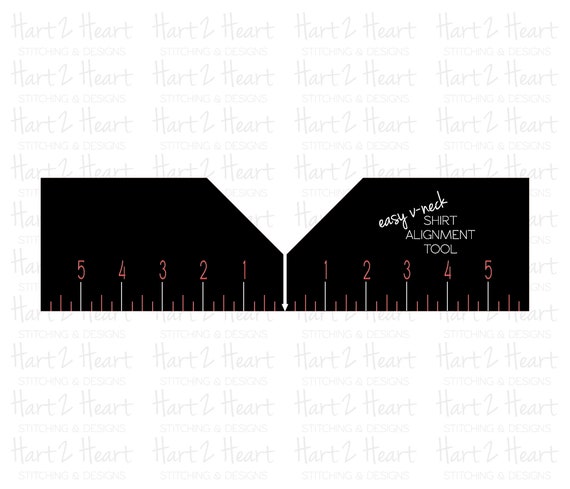 Download V Neck T Shirt Alignment Guide Digital Download T Shirt Etsy