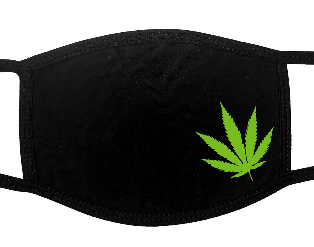 Cannabis Leaf Face Mask, Marijuana Weed Smoke Gift Mask, Washable