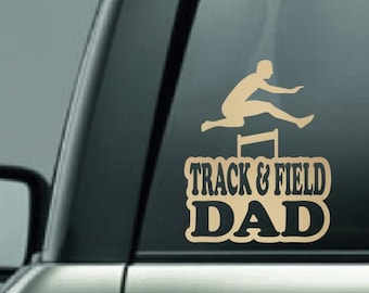 Male Hurdler CUSTOM Car Decal, High School Track and Field Dad Decal, Track & Field Mom Decal, Track Grandma, Track and Field Grandpa Decal