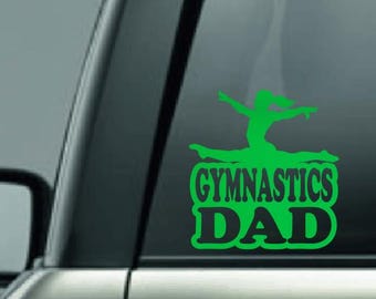 Gymnastics CUSTOM Car Decal, Gymnastics Decal, Female Gymnast Decal, High School Gymnastics Decal, CUSTOM Vinyl Car Decal