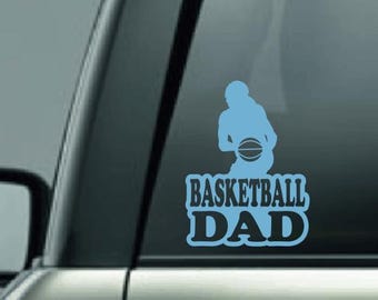 Basketball Dad, Basketball Mom Car Decal, Basketball Grandma Sticker, Basketball Decal, Proud Basketball Grandpa, High School Basketball