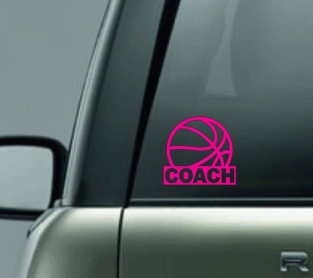 Basketball Coach Vinyl Decal, Custom Basketball Decal, Girls Basketball ...