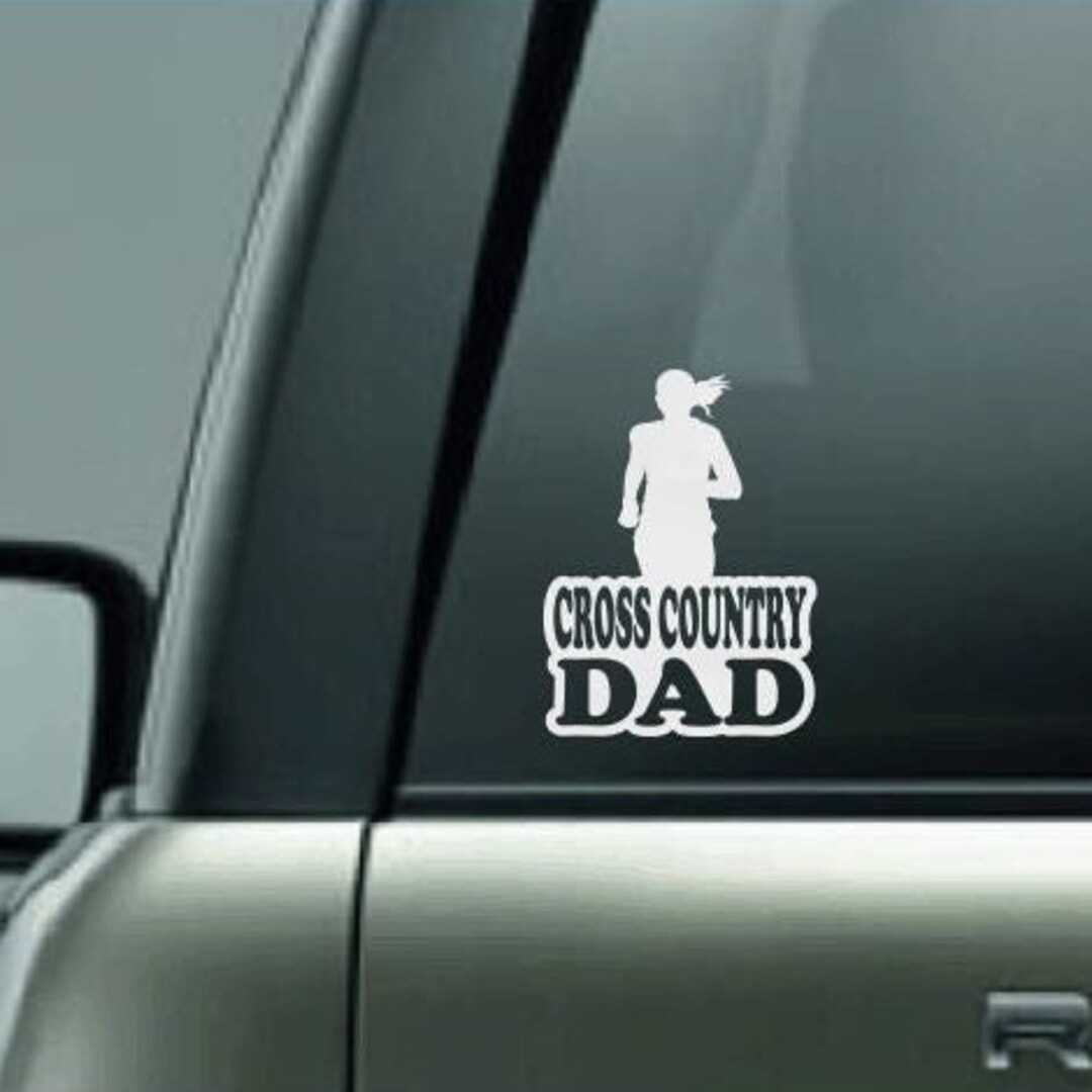 Cross Country Dad Cross Country Dad Car Decal Cross Country Etsy