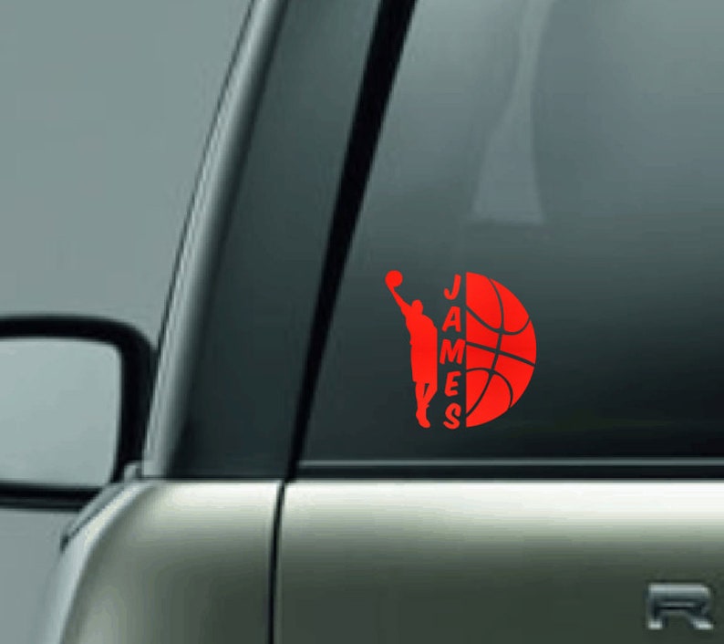 Personalized Basketball Silhouette Decal With Name, Female Basketball ...