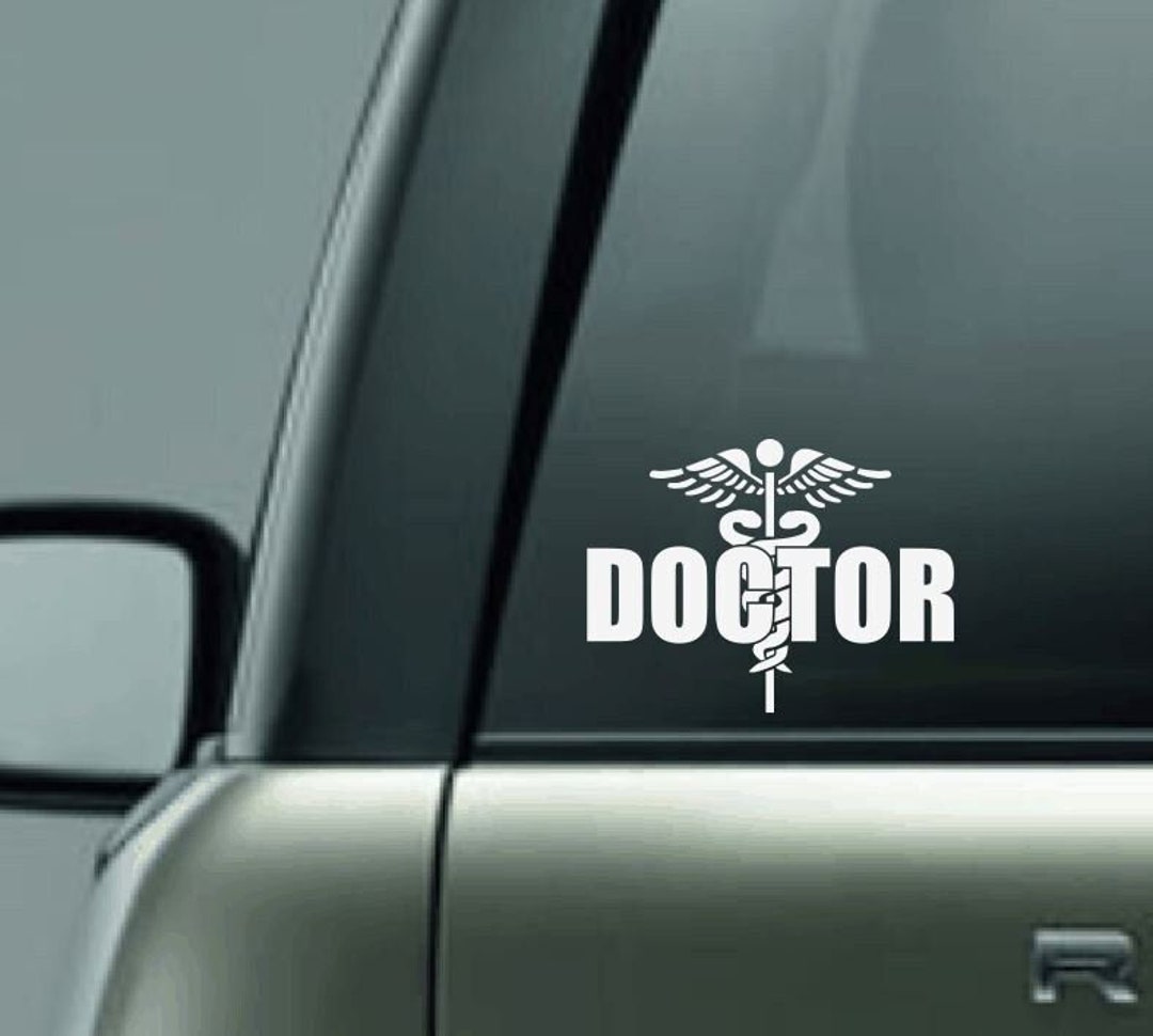 Car Sticker Blue Medical Doctor Car Window Sticker Waterproof And Sunscreen  Pvc 15cm*13cm - Car Stickers - AliExpress