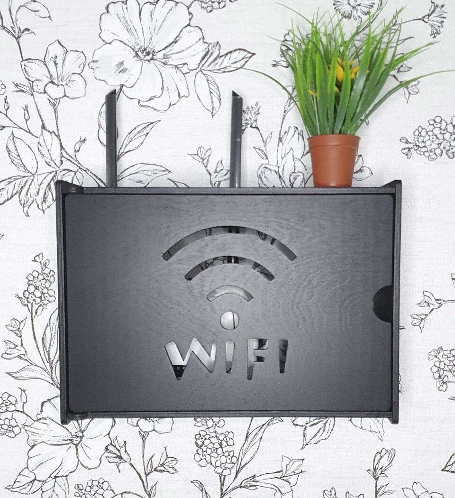 Modem Shelf Router Mount Router Shelf Wireless Storage Box Etsy
