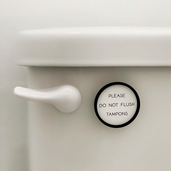 Discrete Do Not Flush Tampons Sign | Small Only flush toilet paper sign | Be kind to the septic sign | Bathroom sign | Do not flush sign |