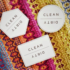 Dishwasher Clean/Dirty Magnet | Laser Engraved Wooden Dishwasher Magnet | Clean/Dirty Sign Indicator for Dishwasher