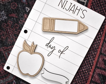 Personalized First Day of School Sign | Dry Erase Photo Prop