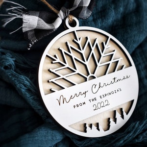 Personalized Last Name Christmas Ornament | Gift for Family | Holiday Custom Ornament | Family Year Ornament | 2022 Family Name Ornament
