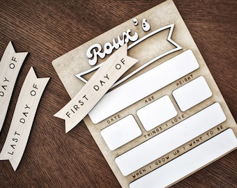Dry Erase First Day of School Sign | Personalized 1st Day Of School Sign | Back To School Personalized For Picture Taking | Photo Prop