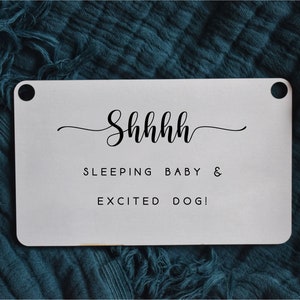 Sleeping Baby, No Soliciting Don&#39;t Make it Weird Sign, Do Not Knock or Ring the Doorbell, Excited Dog, No Soliciting Sign, front door sign