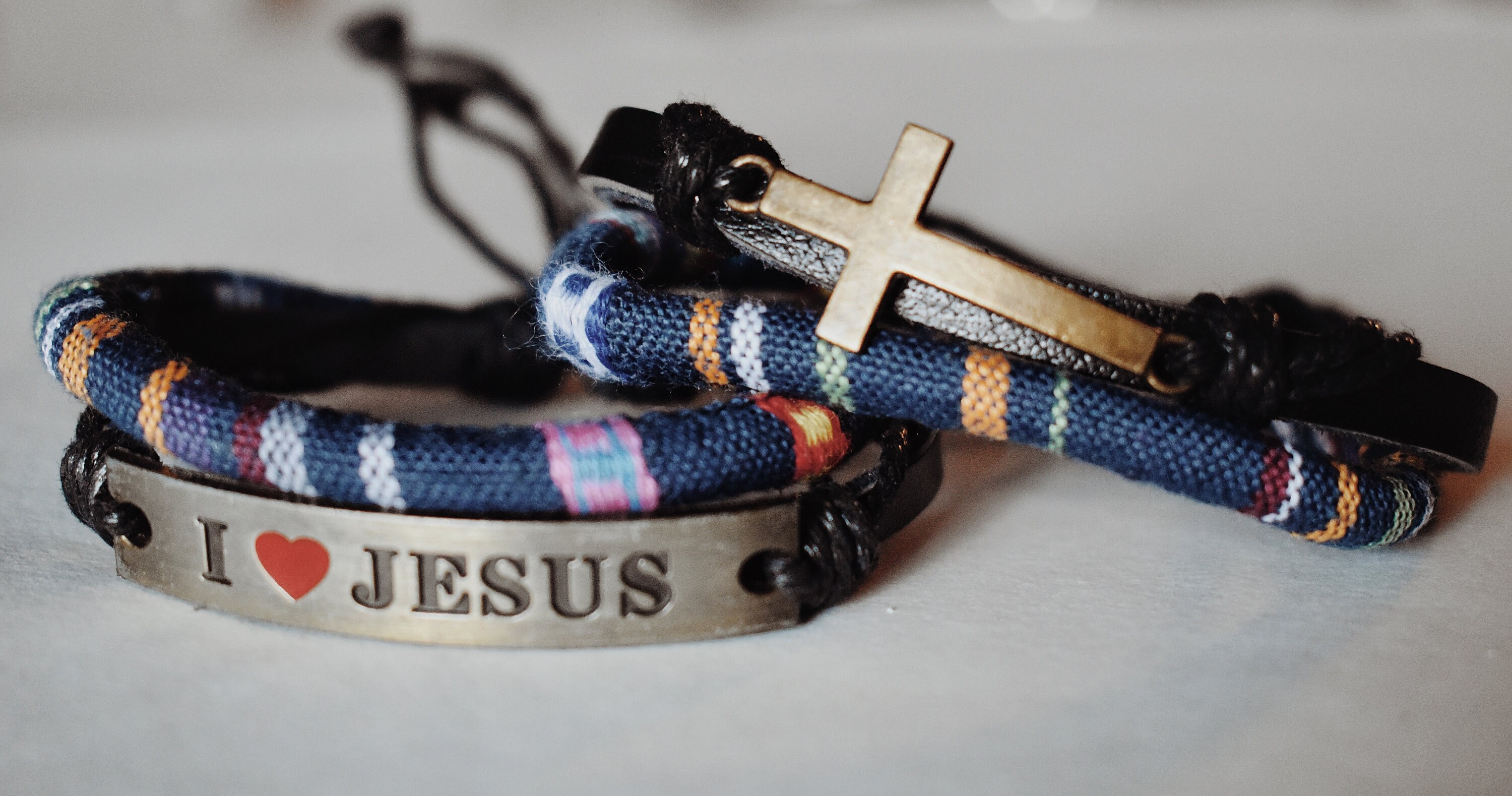 Christian I Love Jesus Bracelet Cross Bracelet Leather Belt Etsy