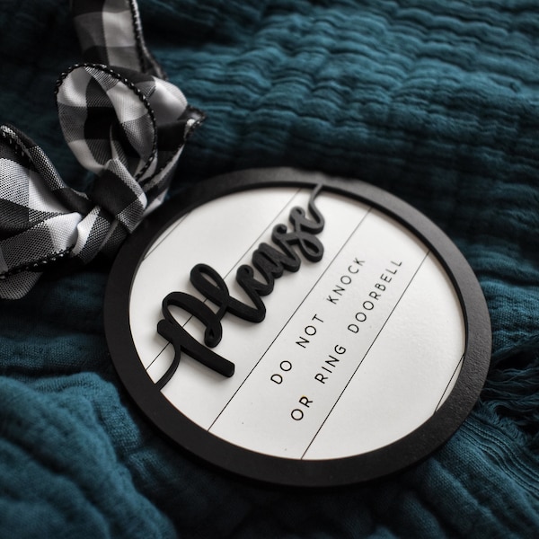 Пожалуйста, не стучите или кольцо дверной звонок, не беспокоить, не вымогательство, передняя дверь знак, пользовательские знак передней двери, малый повесить дверь ручкой знак