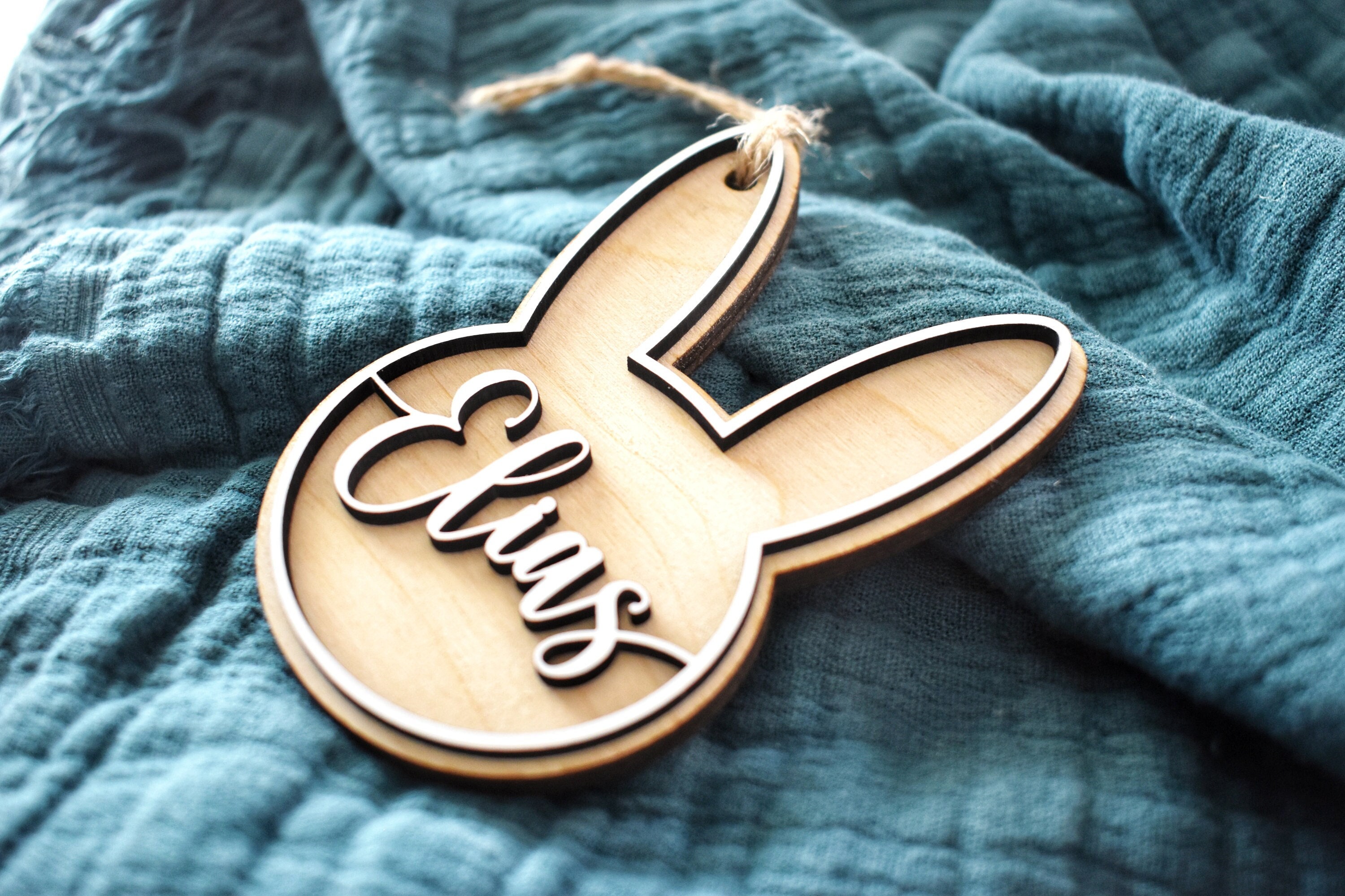 Personalized Wooden Easter Basket Name Tags | Boho Easter Basket Tags | Easter Name Tag | Minimal Eater Basket Tags |  Kids Easter Tags