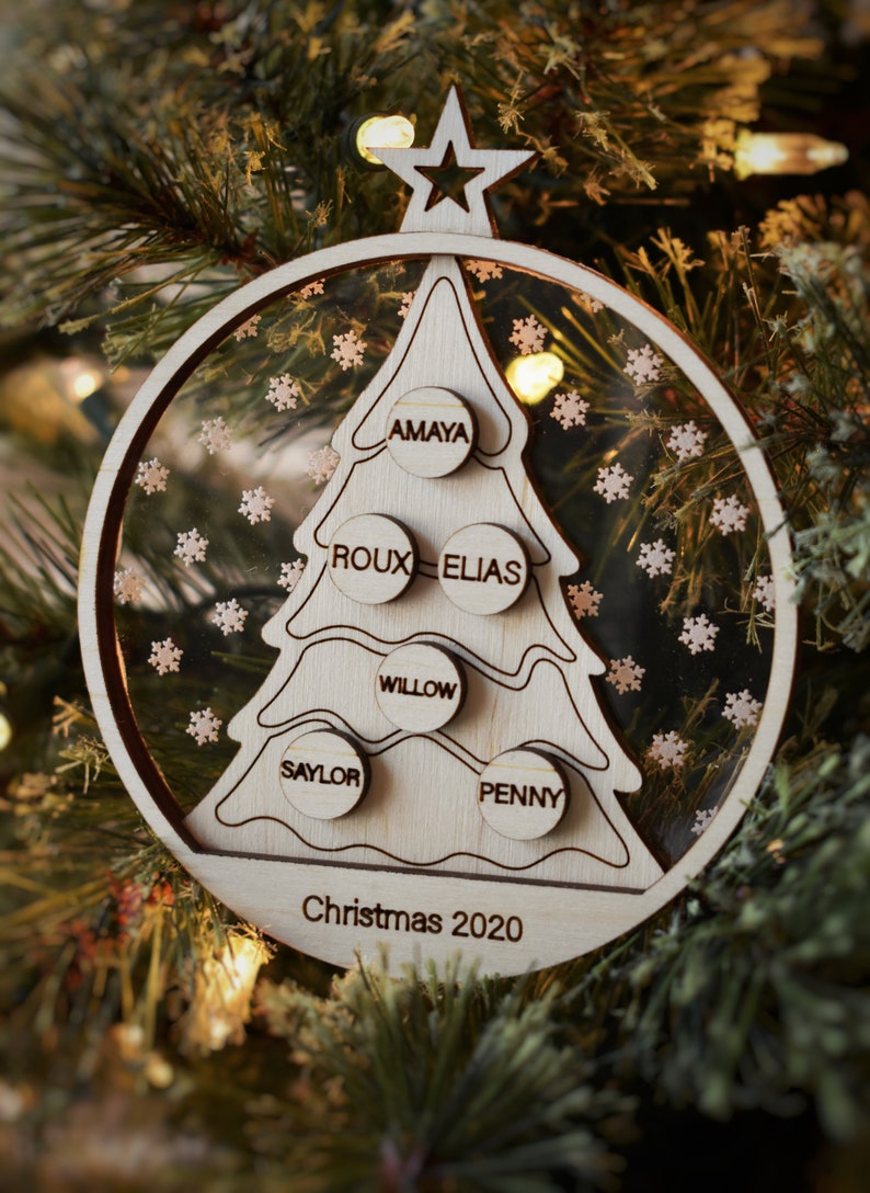 Download Layered Family Christmas Tree Ornament SVG and PDF File ...