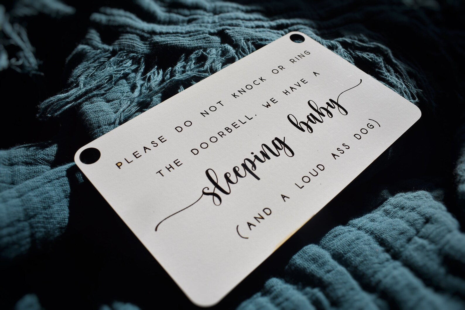 Non bussare o suonare il campanello il bambino addormentato Etsy