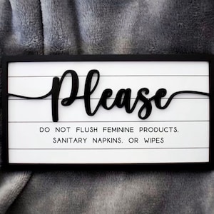 Solo carta igienica / No prodotti femminili / No assorbenti / No salviette / Cartello del bagno / Non gettare lo sciacquone / Solo carta igienica