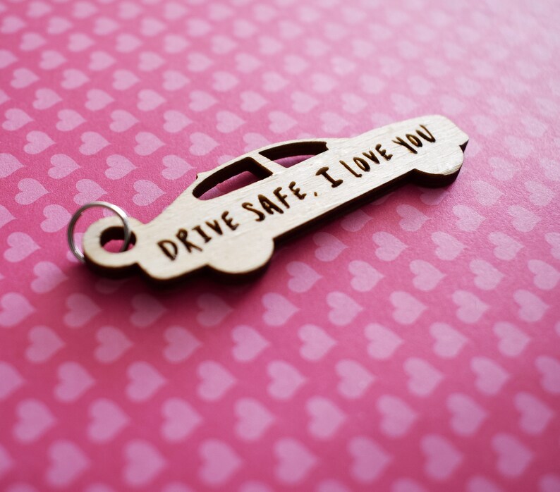 Download SVG file Drive Safe PDF file I Love You Keychain file for Glowforge users Art & Collectibles ...