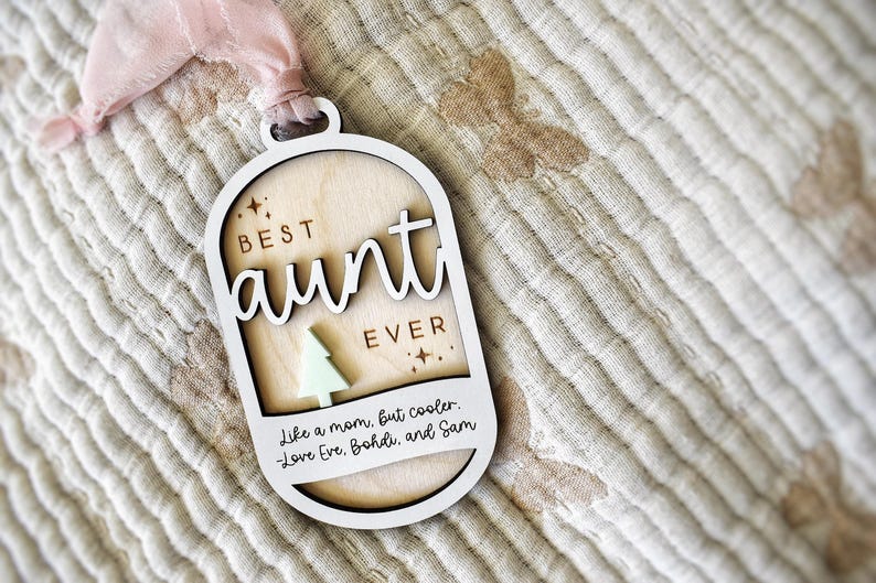Best Aunt Ever / Best Uncle Ever Ornament | Personalized Message ...