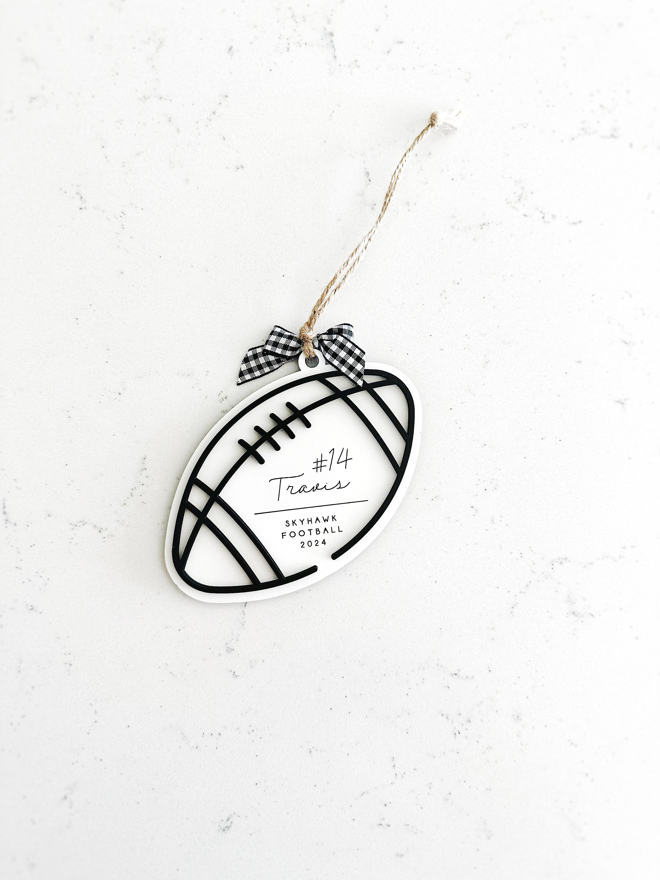 Custom Sports Ball Ornaments | Personalized Wooden Ornaments | Football, Baseball, Basketball, Soccer Ball Decor | Meaningful Holiday Gifts