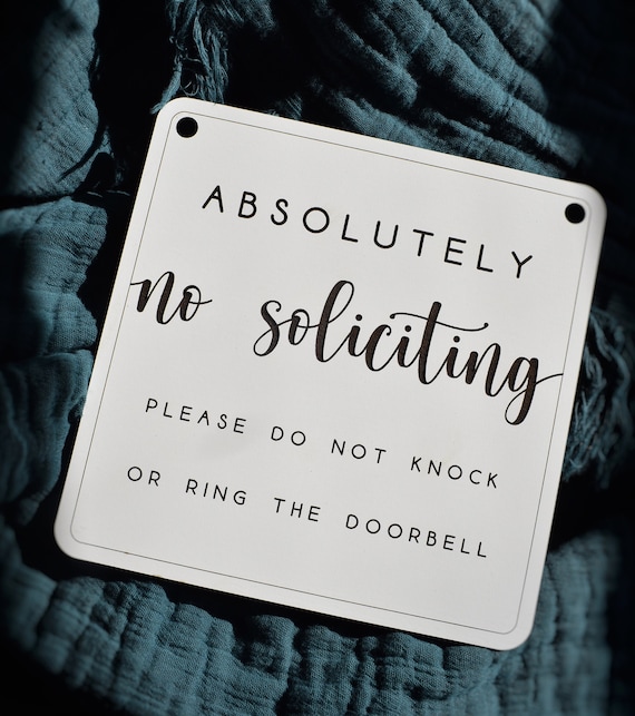 Aufkleber „No Soliciting“ – 2 Stück, Rot, 5,1 X 20,3 Cm, Selbstklebend Für Tür Oder Briefkasten