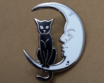 Cat in the Moon Pin